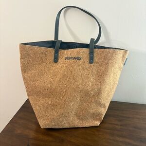 NORWEX Large Brown Tote Bag Cork Like Material Utility Home Cleaning
